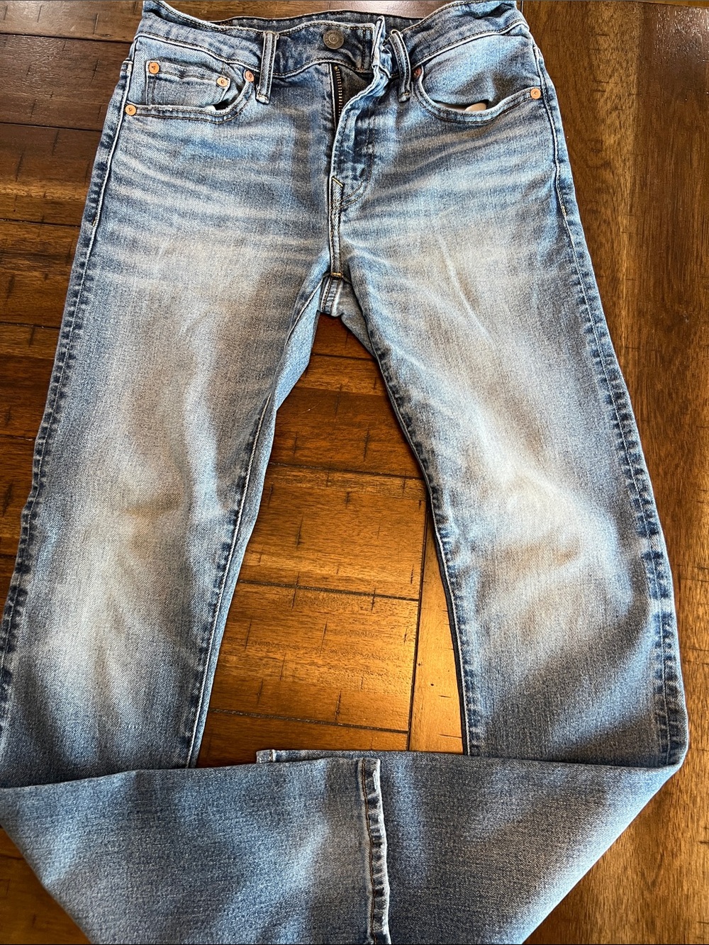 Light Blue Men's Denim Jeans - Classic Straight Fit